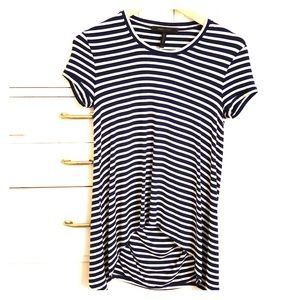 BCBG Striped Top. Cute Open Back.